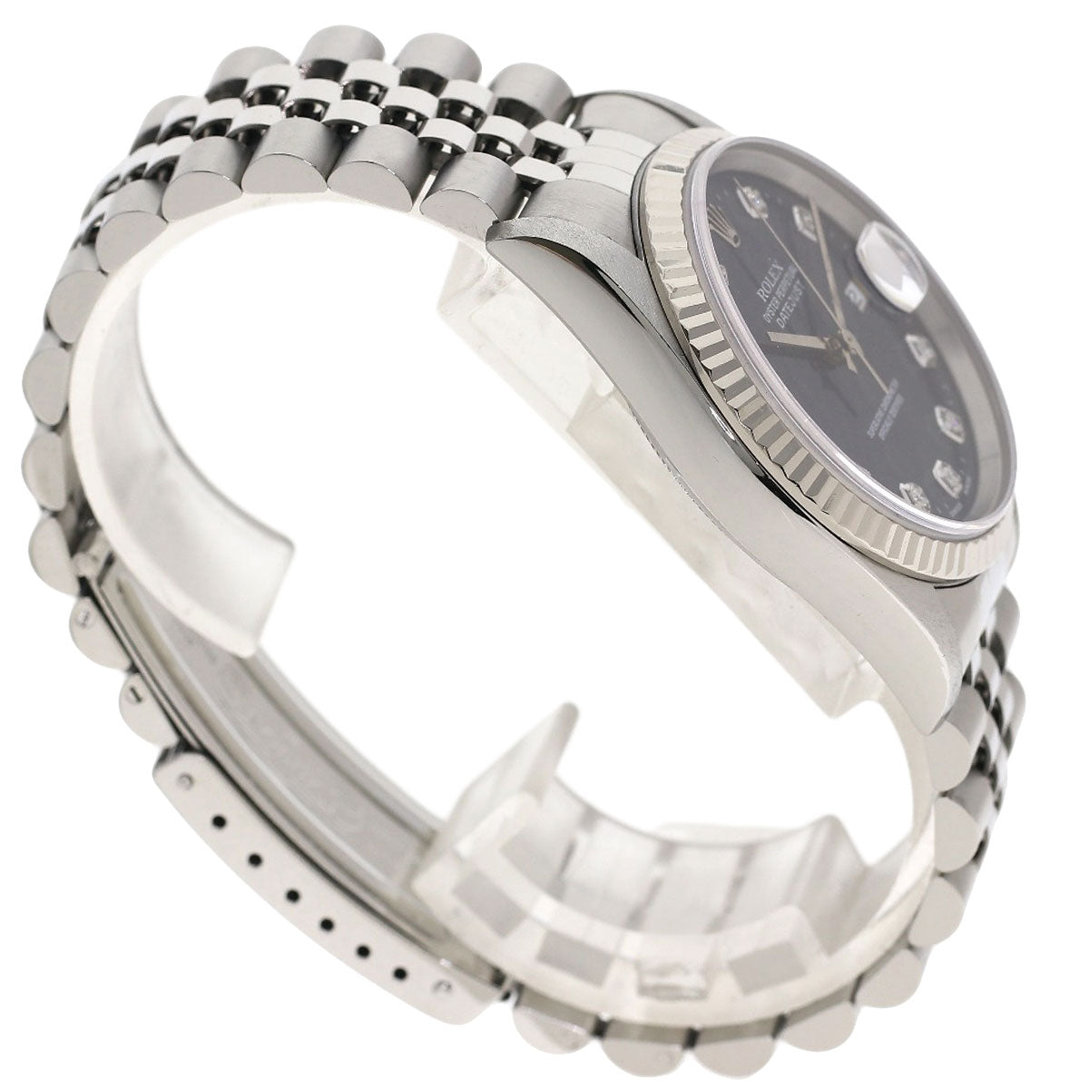 ROLEX ロレックス 16234G デイトジャスト 10P ダイヤモンド 腕時計 SS メンズ 中古
