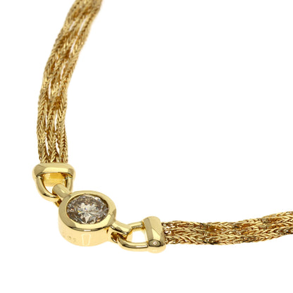 SELECT JEWELRY セレクトジュエリー ダイヤモンド ツイストチェーン ネックレス K18YG レディース 中古