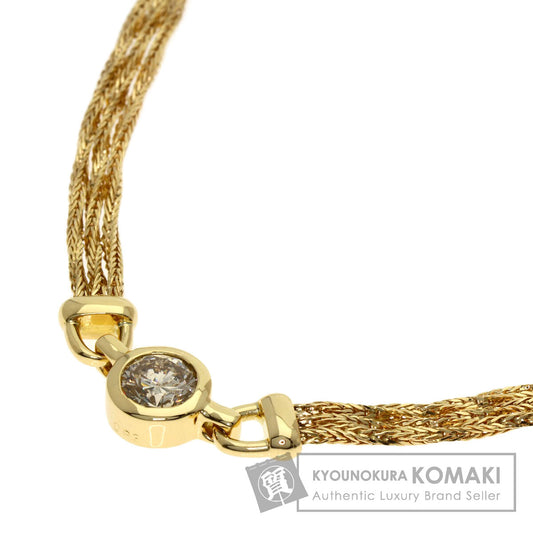 SELECT JEWELRY セレクトジュエリー ダイヤモンド ツイストチェーン ネックレス K18YG レディース 中古