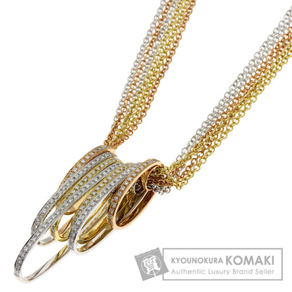 SELECT JEWELRY セレクトジュエリー スリーカラー ダイヤモンド ネックレス K18YG レディース 中古