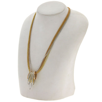 SELECT JEWELRY セレクトジュエリー スリーカラー ダイヤモンド ネックレス K18YG レディース 中古