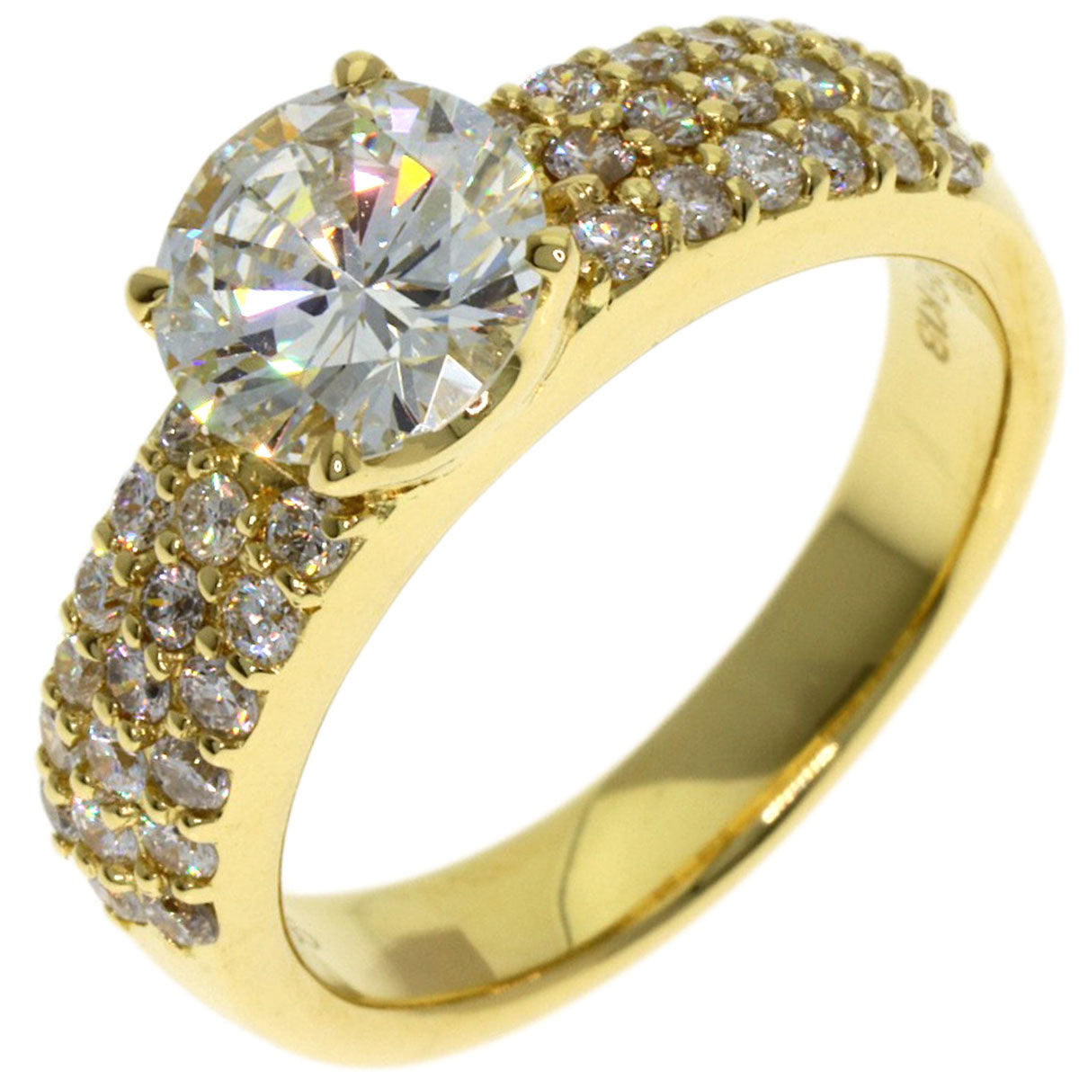 SELECT JEWELRY セレクトジュエリー ダイヤモンド リング・指輪 K18YG レディース 中古