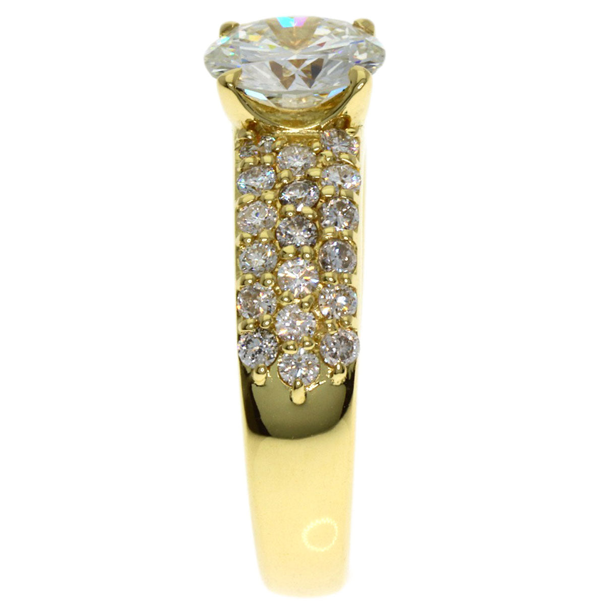SELECT JEWELRY セレクトジュエリー ダイヤモンド リング・指輪 K18YG レディース 中古
