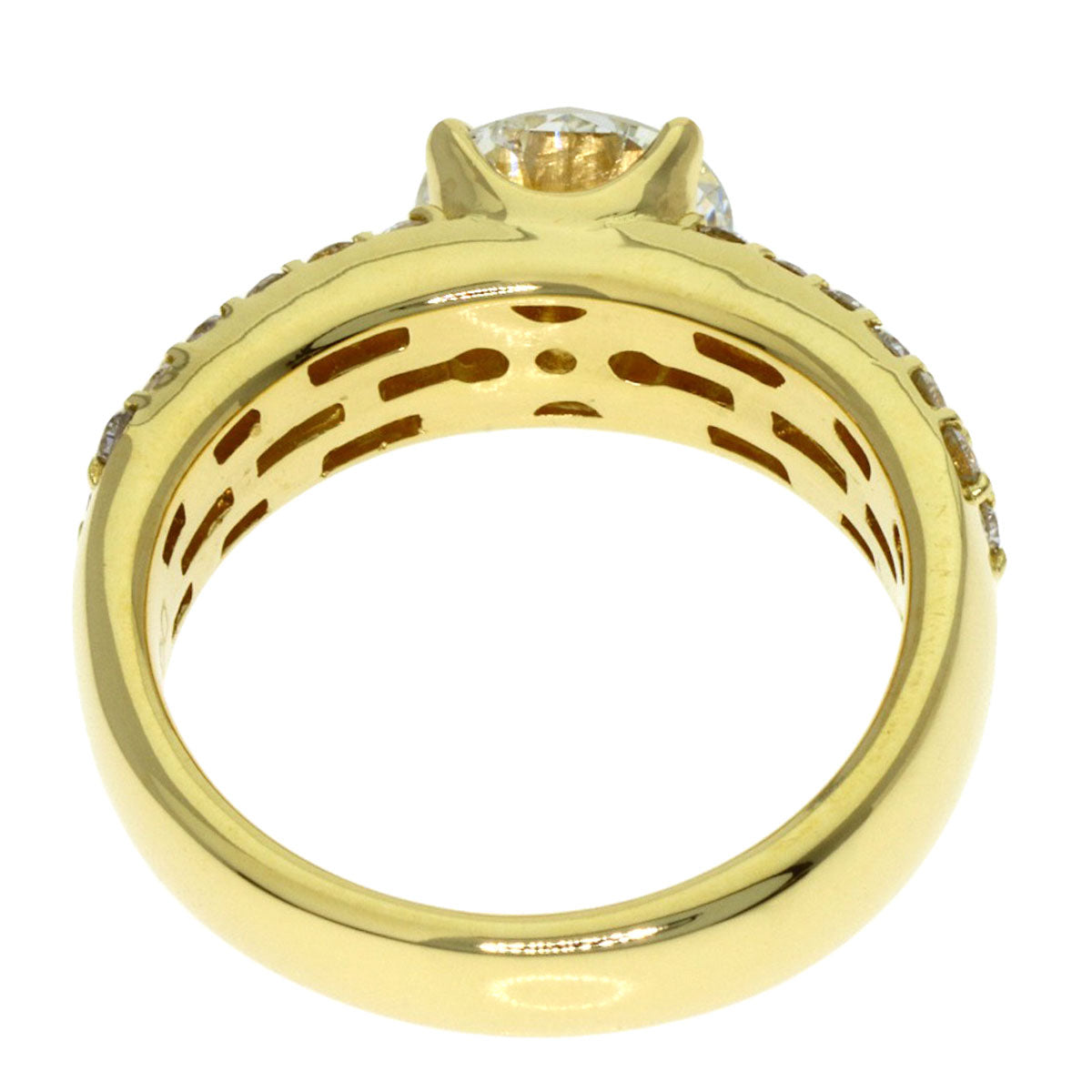 SELECT JEWELRY セレクトジュエリー ダイヤモンド リング・指輪 K18YG レディース 中古