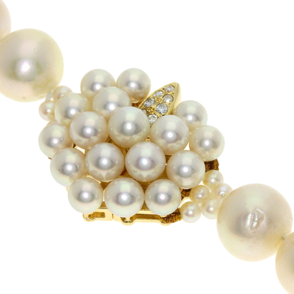 SELECT JEWELRY セレクトジュエリー パール 真珠 ダイヤモンド ネックレス K18YG レディース 中古