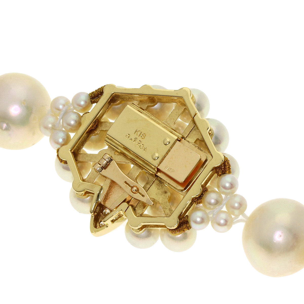 SELECT JEWELRY セレクトジュエリー パール 真珠 ダイヤモンド ネックレス K18YG レディース 中古