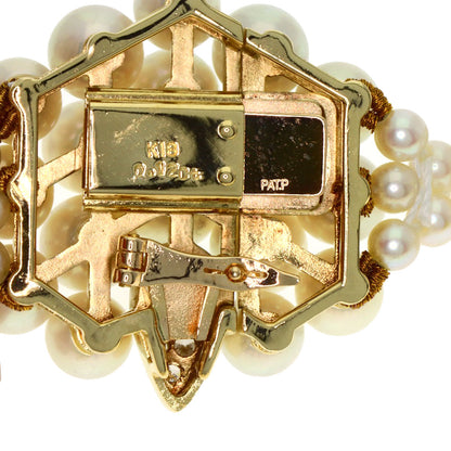 SELECT JEWELRY セレクトジュエリー パール 真珠 ダイヤモンド ネックレス K18YG レディース 中古
