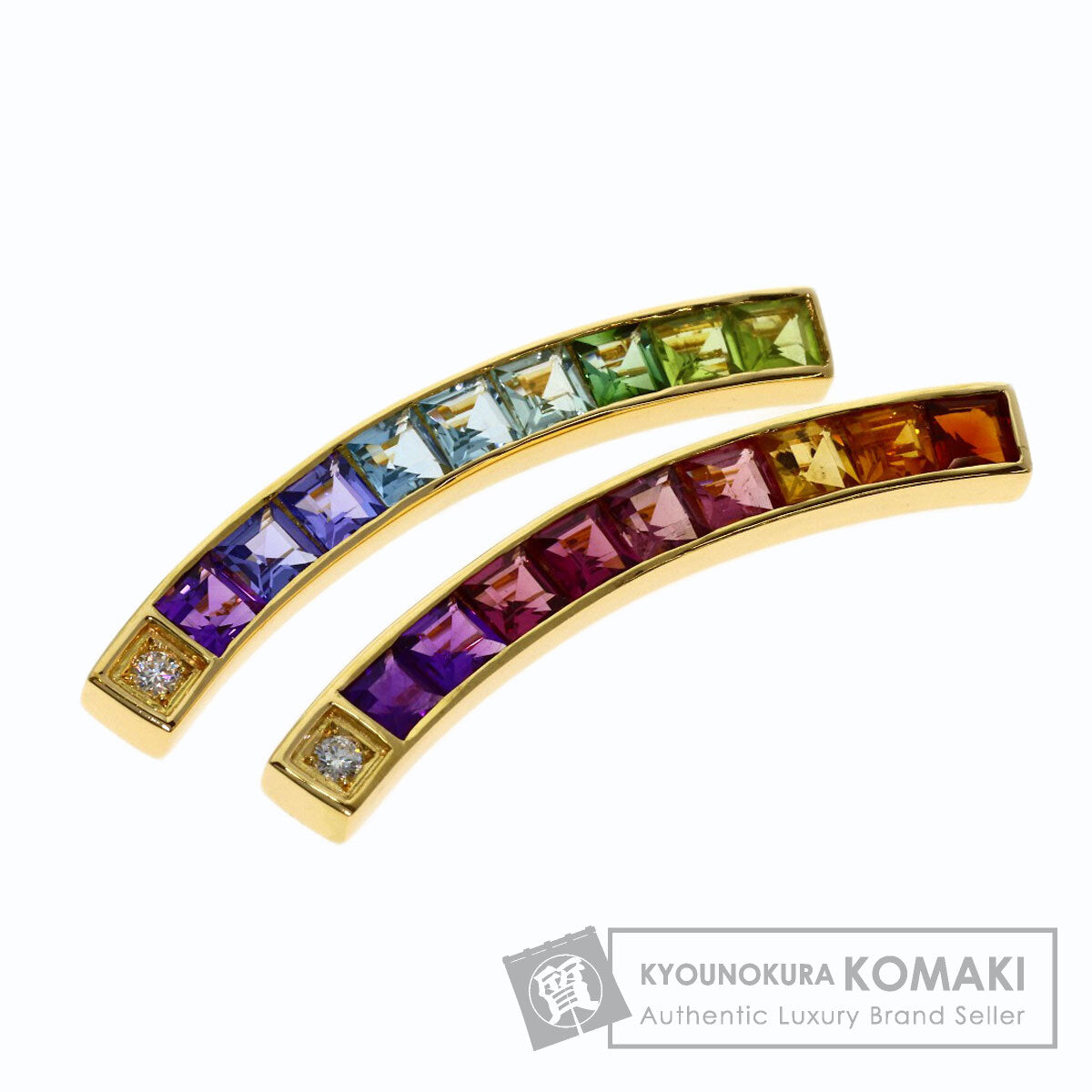 ポーラ カラーストーン ダイヤモンド 2点セット ブローチ 中古 商品画像1