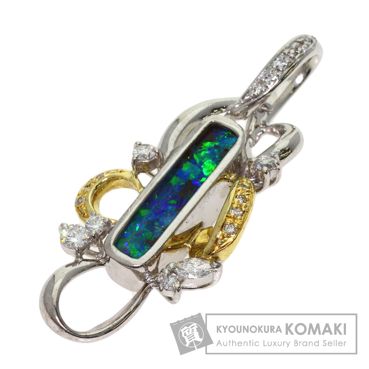 セレクトジュエリー ブラックオパール ダイヤモンド ペンダントトップ 中古 商品画像1