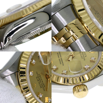 ROLEX ロレックス 69173G デイトジャスト 10P ダイヤモンド 腕時計 SS レディース 中古