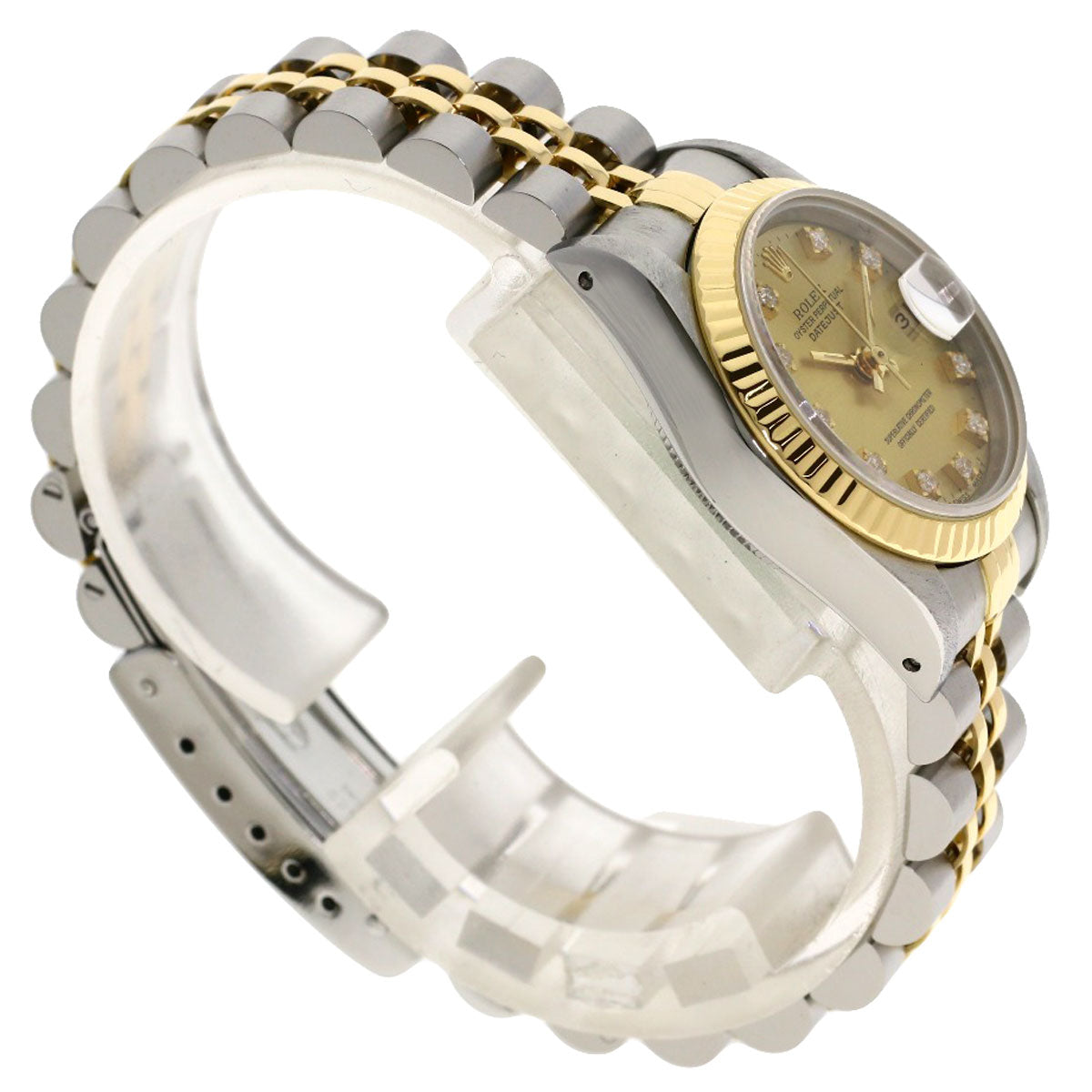 ROLEX ロレックス 69173G デイトジャスト 10P ダイヤモンド 腕時計 SS レディース 中古