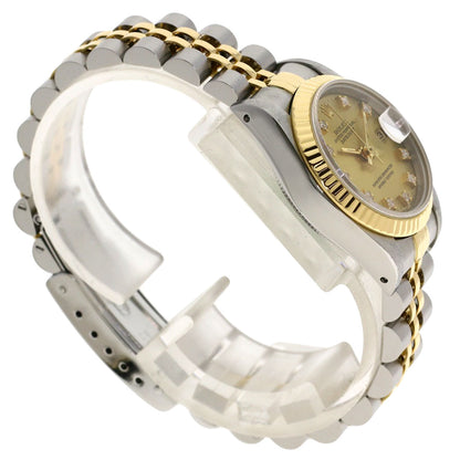 ROLEX ロレックス 69173G デイトジャスト 10P ダイヤモンド 腕時計 SS レディース 中古