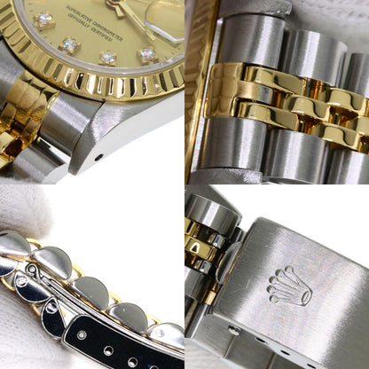 ROLEX ロレックス 69173G デイトジャスト 10P ダイヤモンド 腕時計 SS レディース 中古