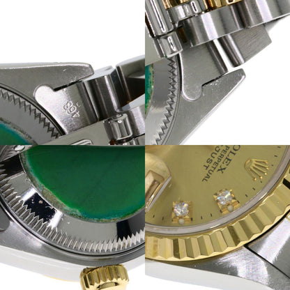 ROLEX ロレックス 69173G デイトジャスト 10P ダイヤモンド 腕時計 SS レディース 中古