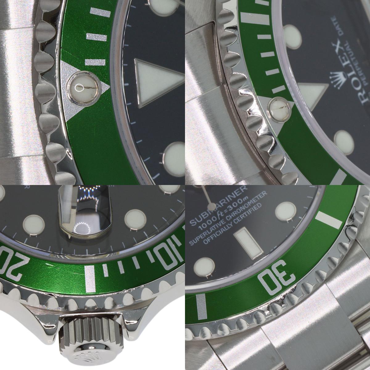 ROLEX ロレックス 16610 サブマリーナ デイト グリーンサブ 腕時計 SS メンズ 中古