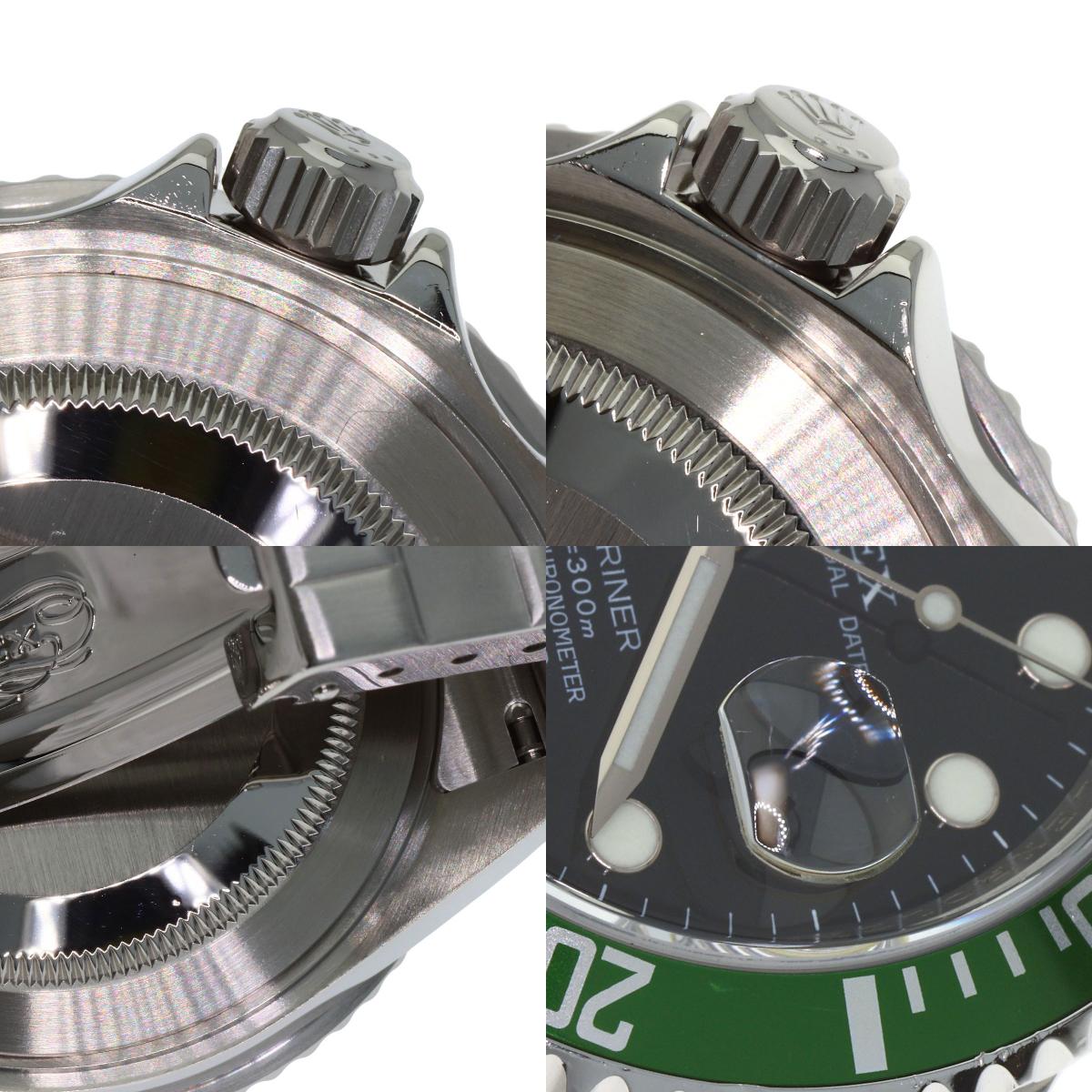 ROLEX ロレックス 16610 サブマリーナ デイト グリーンサブ 腕時計 SS メンズ 中古