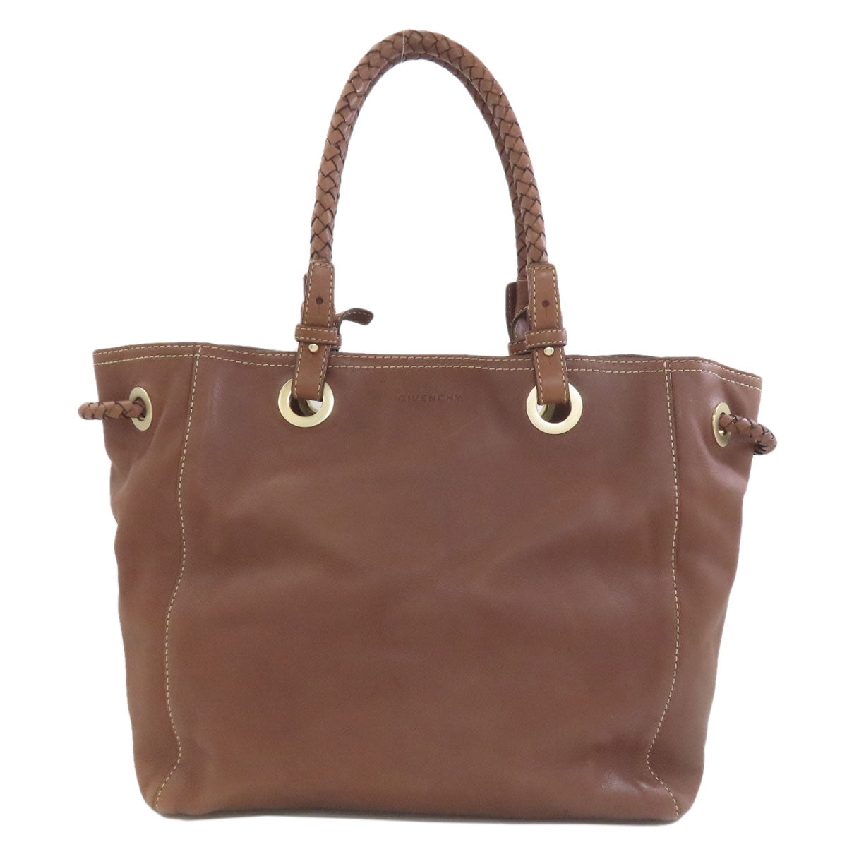 GIVENCHY ジバンシー ロゴ トートバッグ レザー レディース 中古