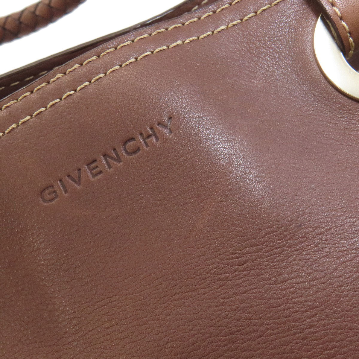 GIVENCHY ジバンシー ロゴ トートバッグ レザー レディース 中古