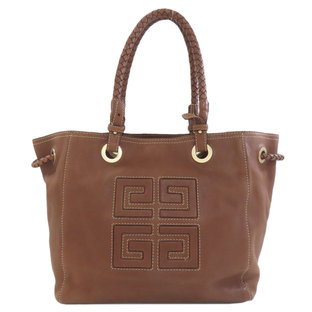 GIVENCHY ジバンシー ロゴ トートバッグ レザー レディース 中古