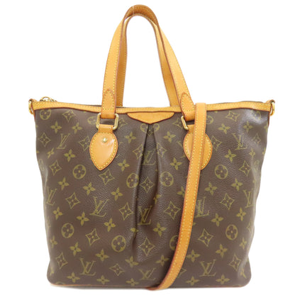 LOUIS VUITTON ルイヴィトン M40145 パレルモPM トートバッグ モノグラムキャンバス レディース 中古
