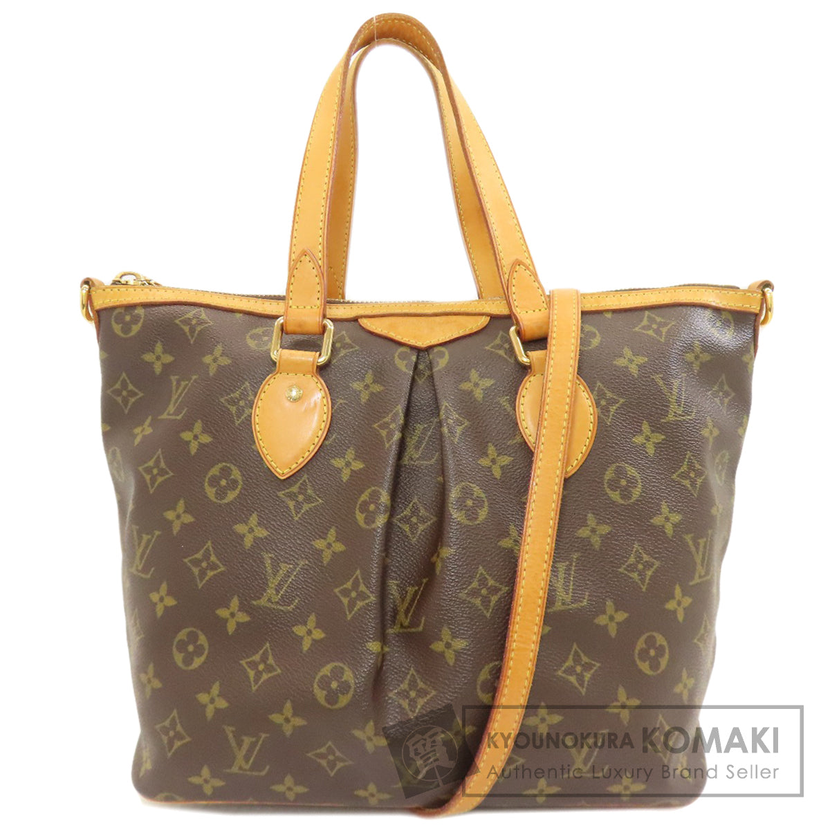 LOUIS VUITTON ルイヴィトン M40145 パレルモPM トートバッグ モノグラムキャンバス レディース 中古