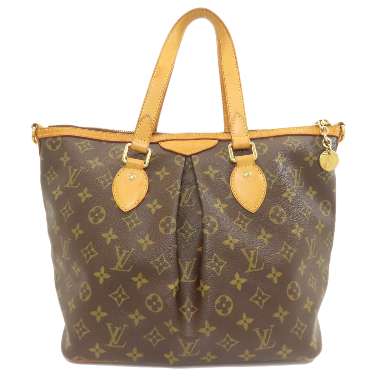 LOUIS VUITTON ルイヴィトン M40145 パレルモPM トートバッグ モノグラムキャンバス レディース 中古