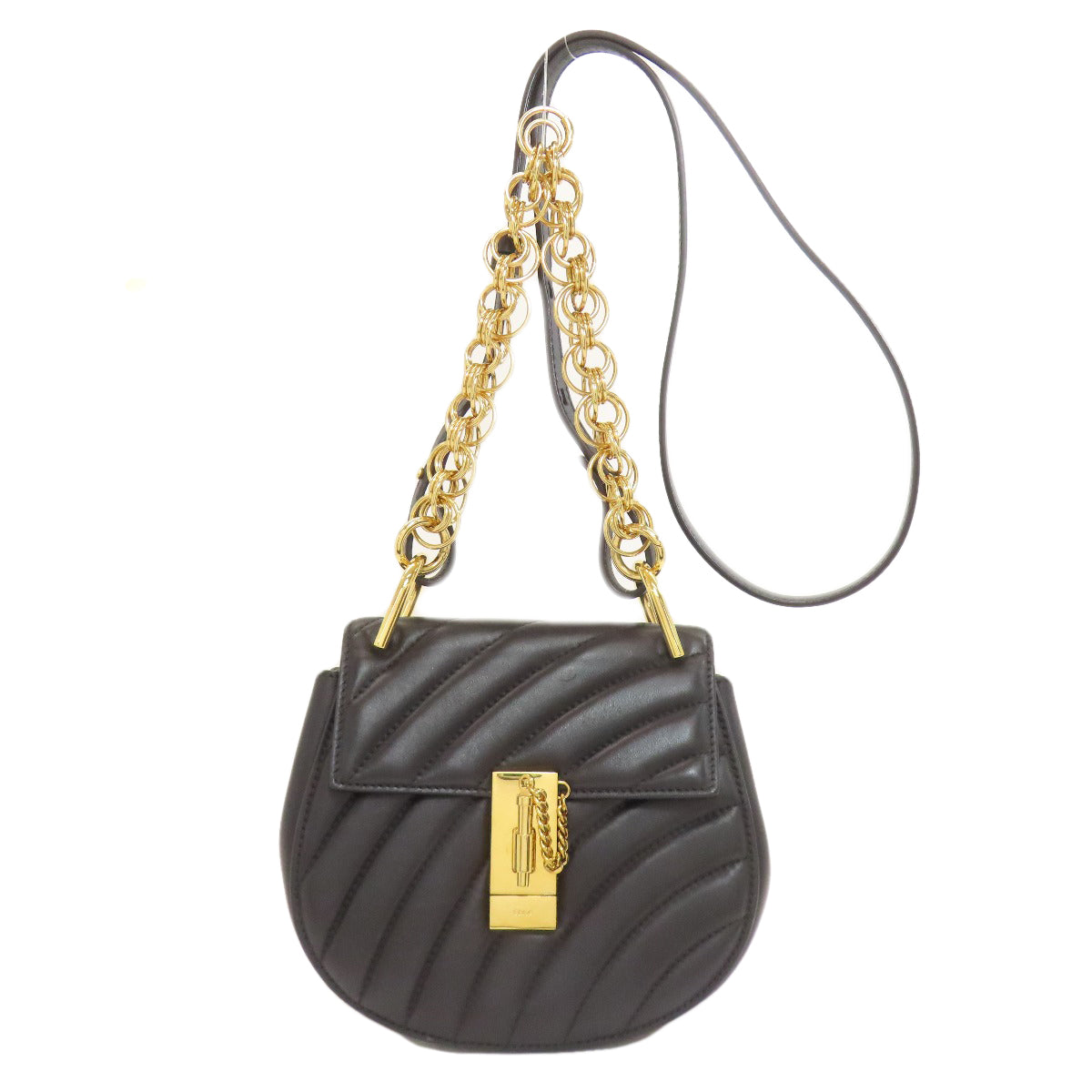CHLOE クロエ ドリュー ビジュー 2WAY ショルダーバッグ カーフ レディース 中古