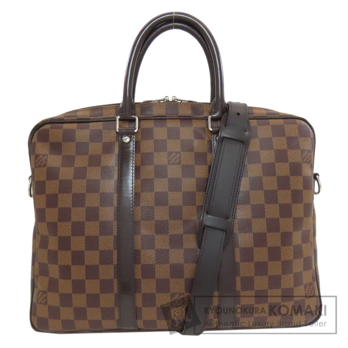 LOUIS VUITTON ルイヴィトン N41466 ポルトドキュマン ヴォワヤージュPM PDV ビジネスバッグ ダミエキャンバス レディース 中古