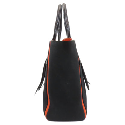 PRADA プラダ ウーヴェルチュール ハンドバッグ キャンバス レディース 中古