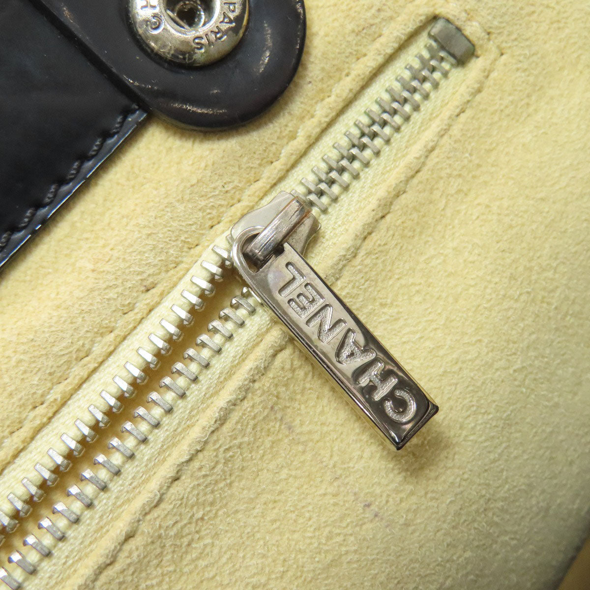 CHANEL シャネル パンチング ココマーク シルバー金具 ハンドバッグ エナメル レディース 中古