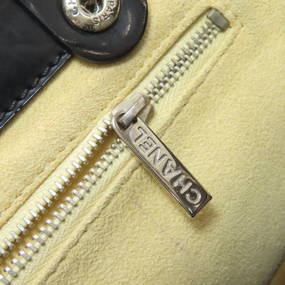 CHANEL シャネル パンチング ココマーク シルバー金具 ハンドバッグ エナメル レディース 中古