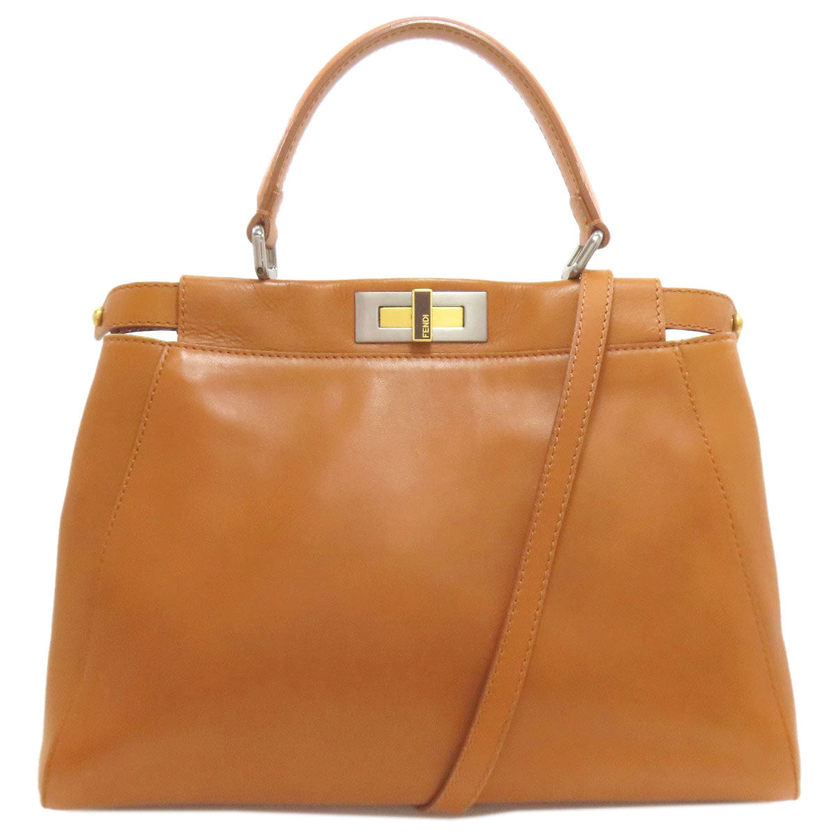 FENDI フェンディ ピーカブー 2WAY ハンドバッグ カーフ レディース 中古