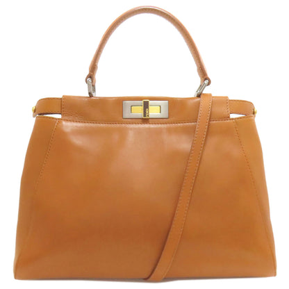 FENDI フェンディ ピーカブー 2WAY ハンドバッグ カーフ レディース 中古