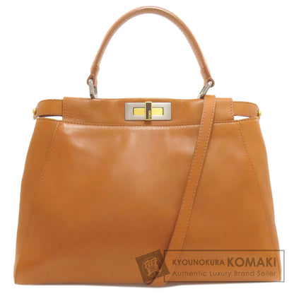 FENDI フェンディ ピーカブー 2WAY ハンドバッグ カーフ レディース 中古