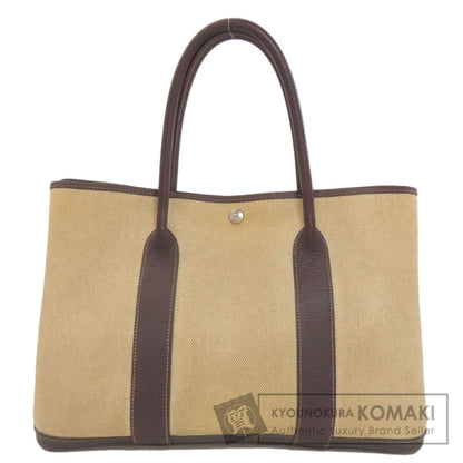 HERMES エルメス ガーデンパーティPM シルバー金具 トートバッグ トワルアッシュ レディース 中古