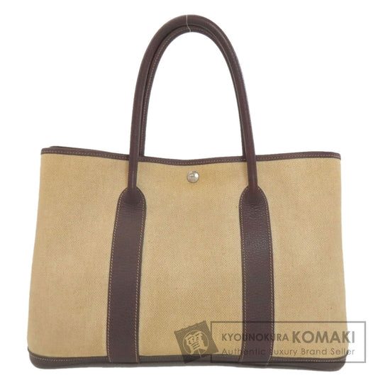 HERMES エルメス ガーデンパーティPM シルバー金具 トートバッグ トワルアッシュ レディース 中古