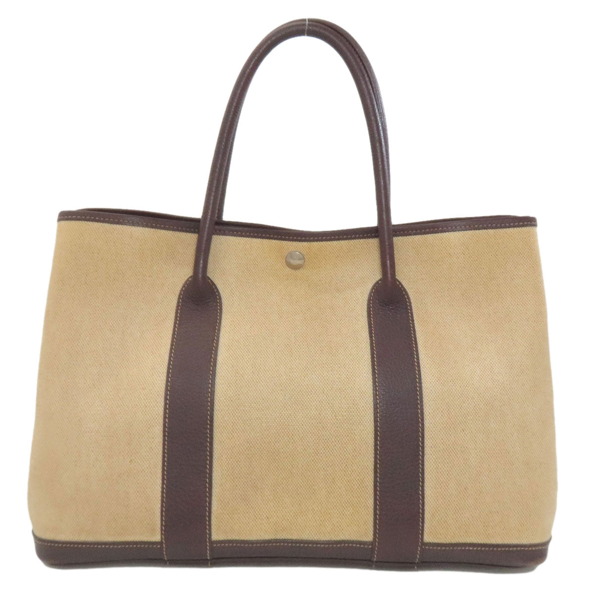 HERMES エルメス ガーデンパーティPM シルバー金具 トートバッグ トワルアッシュ レディース 中古