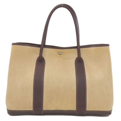 HERMES エルメス ガーデンパーティPM シルバー金具 トートバッグ トワルアッシュ レディース 中古