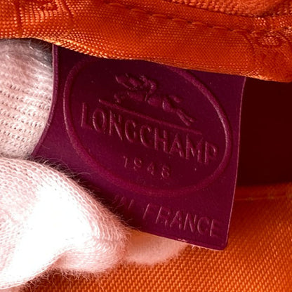 Longchamp ロンシャン ストライプ トートバッグ キャンバス レディース 中古