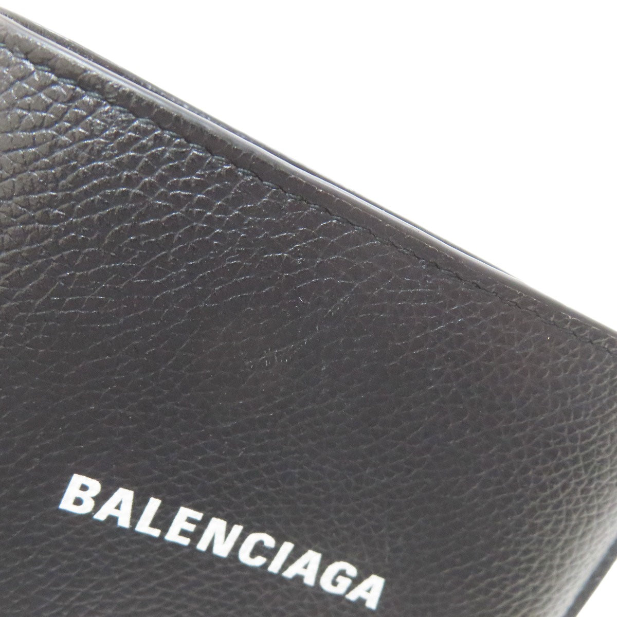 BALENCIAGA バレンシアガ 594315 ロゴ 二つ折り財布（小銭入れあり） レザー メンズ 中古