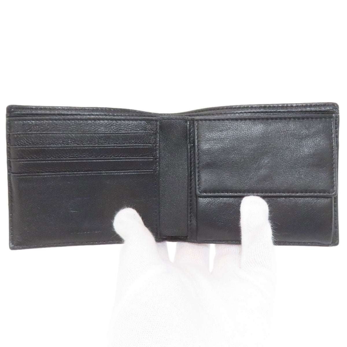 BALENCIAGA バレンシアガ 594315 ロゴ 二つ折り財布（小銭入れあり） レザー メンズ 中古