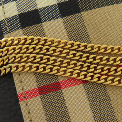 BURBERRY バーバリー チェーンウォレット バーバリーチェック コインケース ナイロン レディース 中古