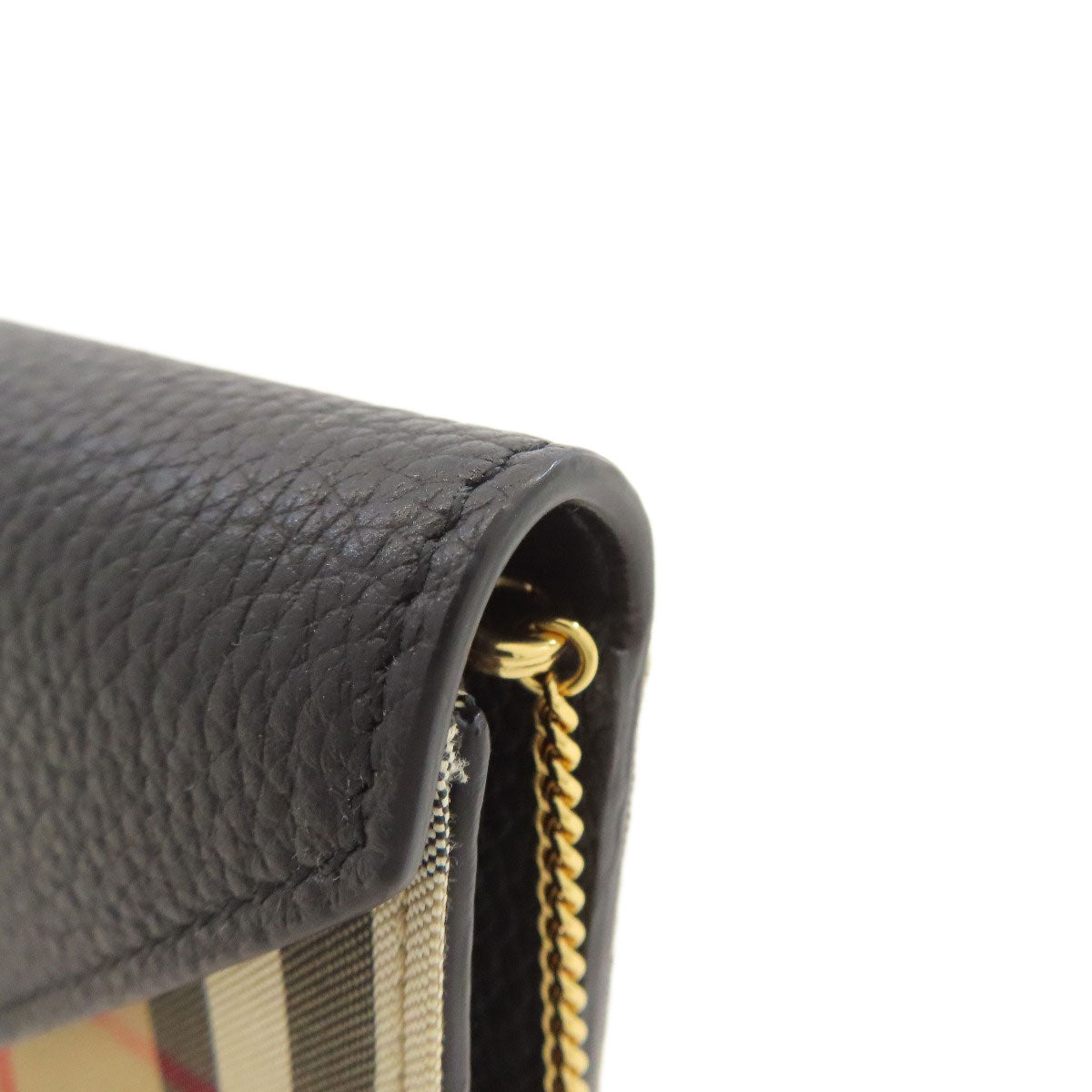 BURBERRY バーバリー チェーンウォレット バーバリーチェック コインケース ナイロン レディース 中古