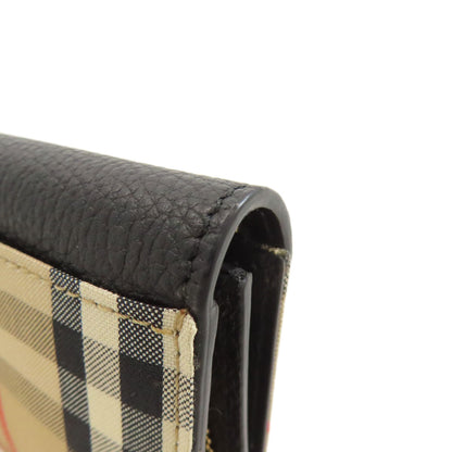 BURBERRY バーバリー チェーンウォレット バーバリーチェック コインケース ナイロン レディース 中古
