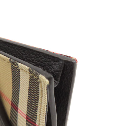 BURBERRY バーバリー チェーンウォレット バーバリーチェック コインケース ナイロン レディース 中古