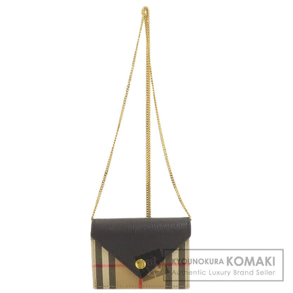 BURBERRY バーバリー チェーンウォレット バーバリーチェック コインケース ナイロン レディース 中古