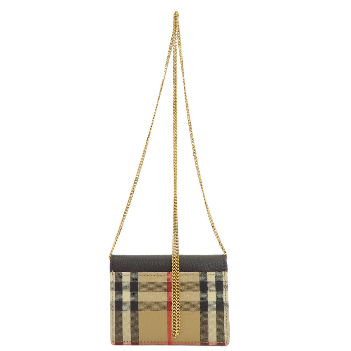 BURBERRY バーバリー チェーンウォレット バーバリーチェック コインケース ナイロン レディース 中古