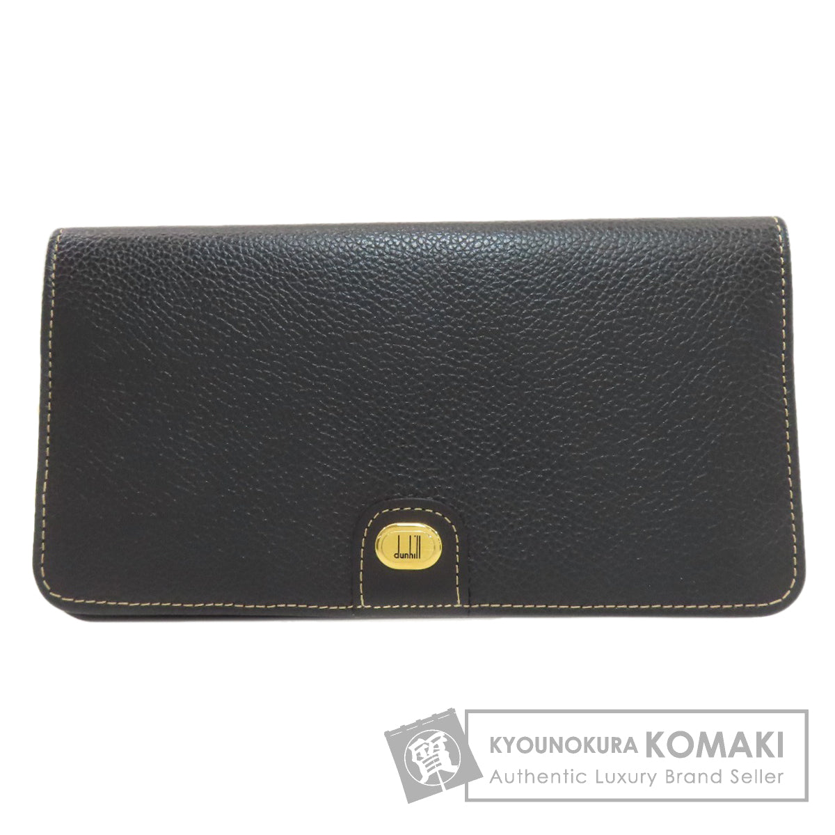 Dunhill ダンヒル ロゴ 長財布（小銭入れなし） レザー レディース 中古