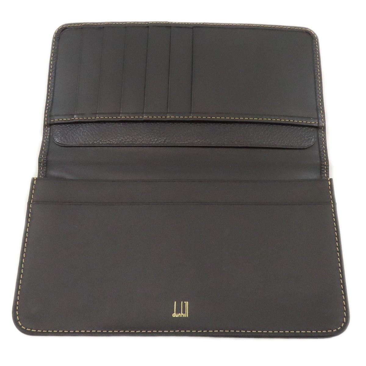 Dunhill ダンヒル ロゴ 長財布（小銭入れなし） レザー レディース 中古