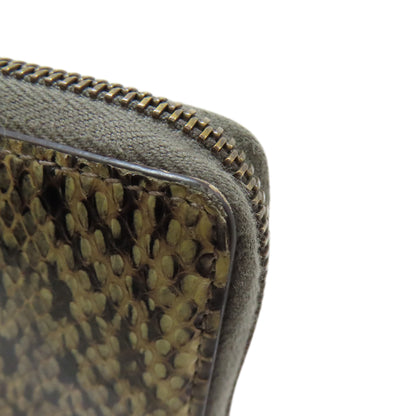 GUCCI グッチ 476069 クイーンマーガレット　ビー 長財布（小銭入れあり） パイソン レディース 中古